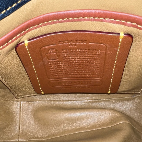 Coach Leather Saddle Bag 17 with Western Rivets NEW - Picture 7 of 7